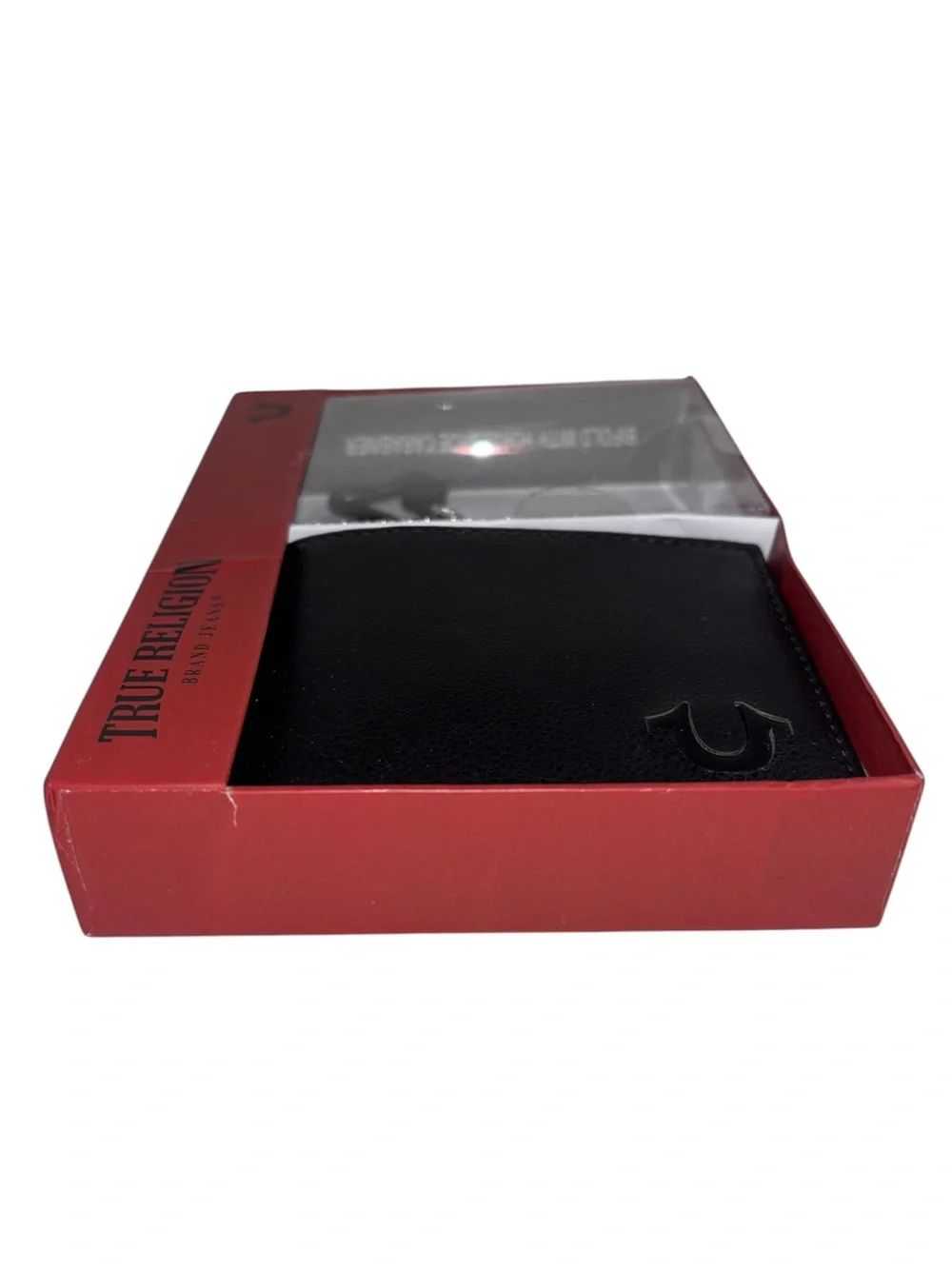 True Religion Bifold Wallet and Carabiner Gift Set Black Wallet Black Carabiner